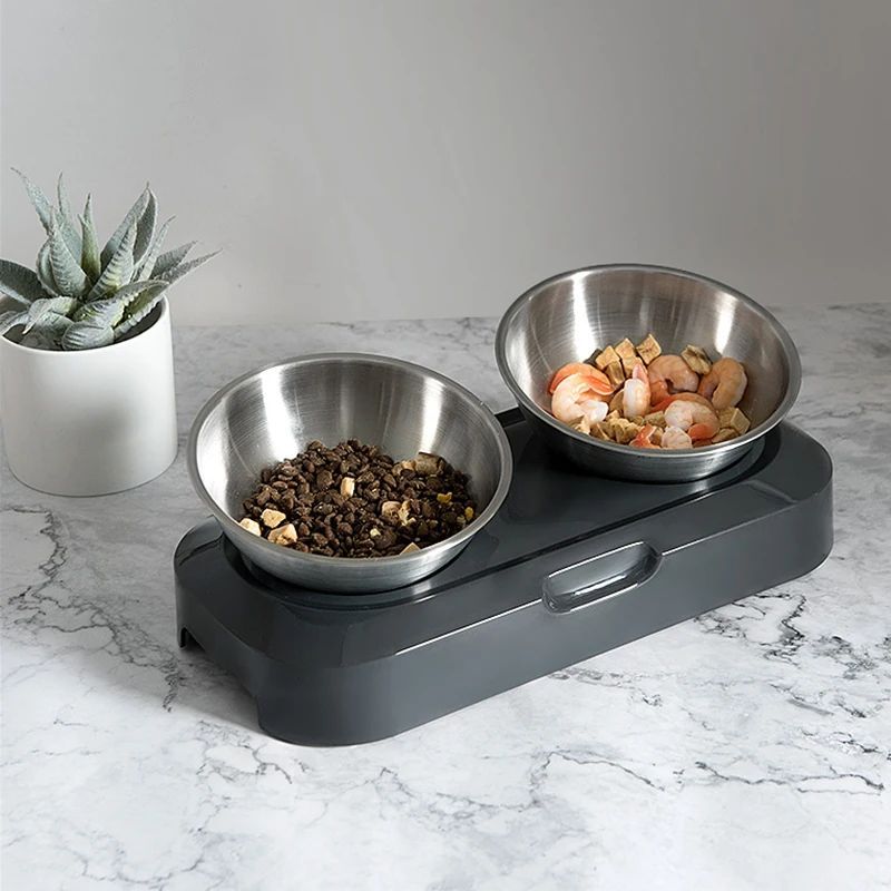 Easy To Clean Stainless Steel Cat Bowl Dog Food And Water Bowls With Stand Metal Cats Dogs Double Single Pet Feeding Feeder Bowl - Image 7