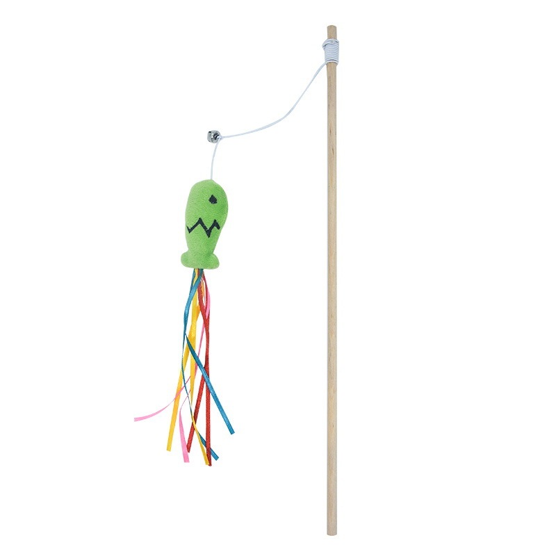 Cat Wand Toys Interactive Cat Toys With Catnip Fish Colorful Ribbons Bell For Kitty Kitten Cat Toys For Indoor Cats Cat Teaser Cat String Toy Cat Accessories - Image 10