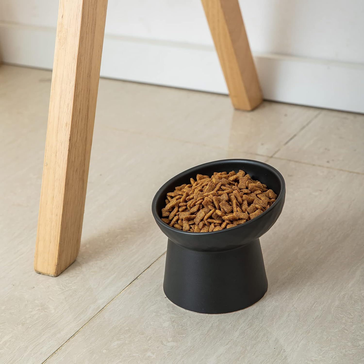 Ceramic Raised Cat Bowls Elevated Porcelain Pet Feeder Dish For Cats And Small Dogs Stress-Free Tilted Pet Food And Water Bowls Set Dishwasher And Microwave Safe - Image 4