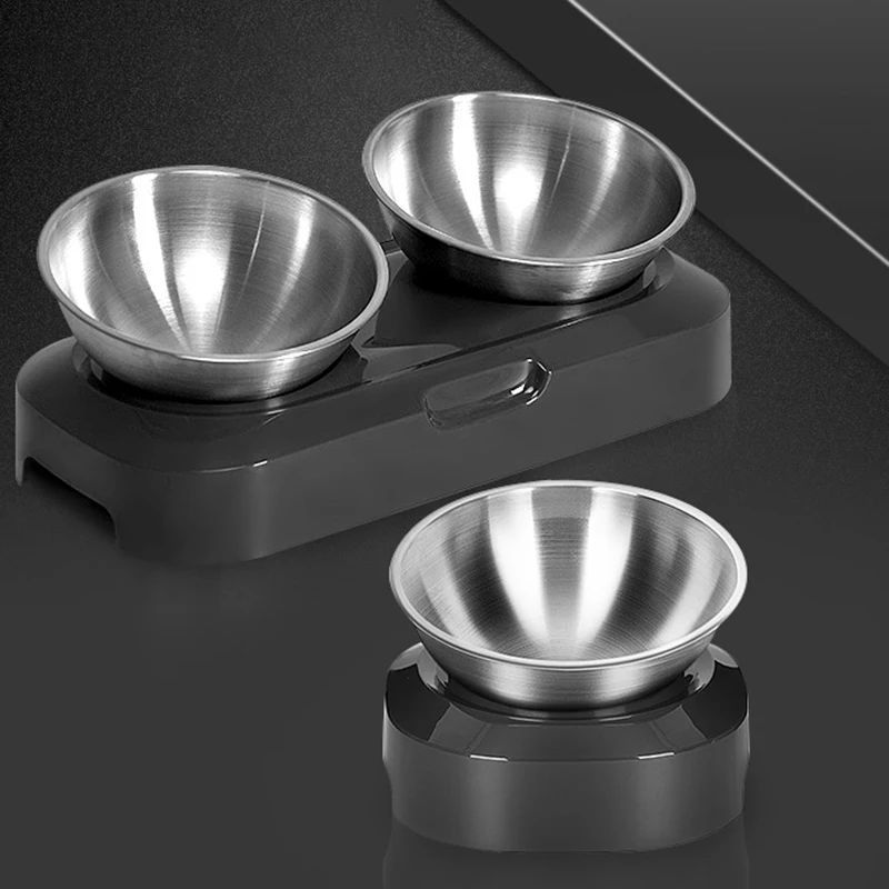Easy To Clean Stainless Steel Cat Bowl Dog Food And Water Bowls With Stand Metal Cats Dogs Double Single Pet Feeding Feeder Bowl - Image 6